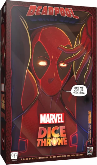 Marvel Dice Throne: Deadpool « Deluxe » Edition, jeu de bataille roulant en dés, jouez comme Deadpool avec des capacités uniques, extension autonome et compatible avec tous les héros du trône de dés,